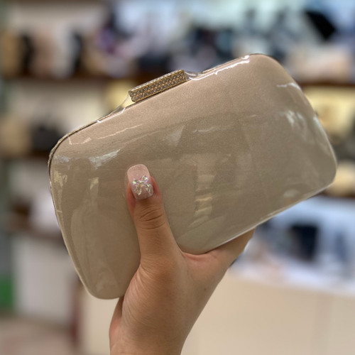 خرید کیف شب ساتن کرم