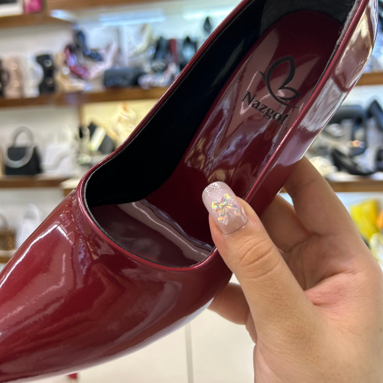 قیمت و عکس کفش زرشکی ورنی