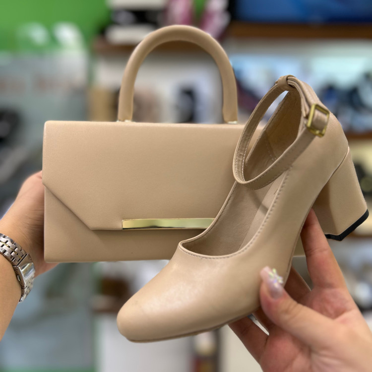 خرید ست کیف و کفش زنانه کرم