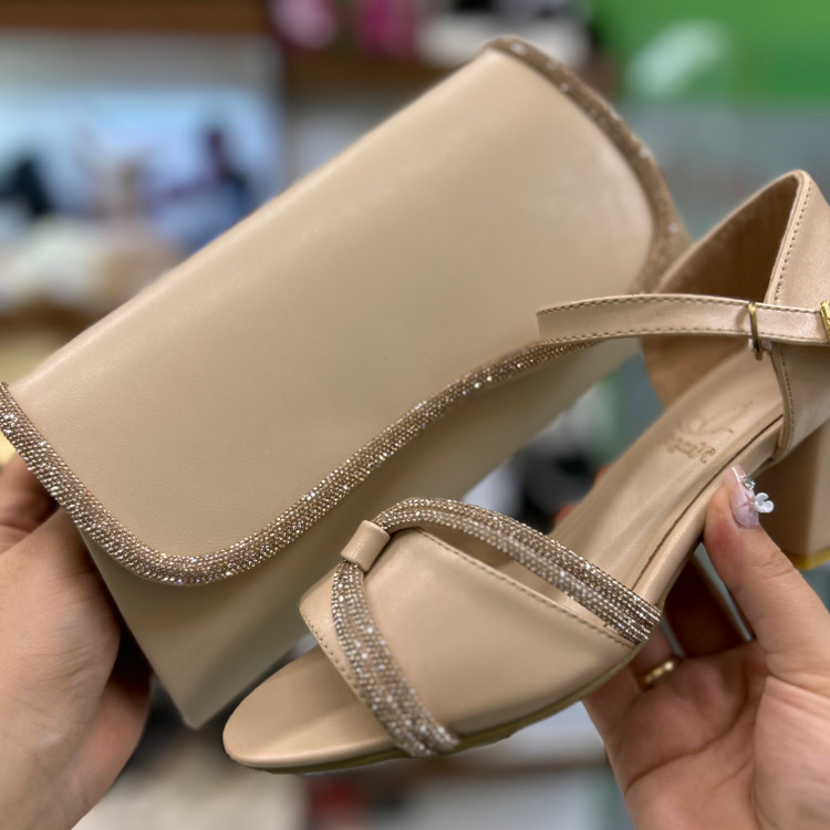 قیمت ست کیف و کفش کرم مجلسی