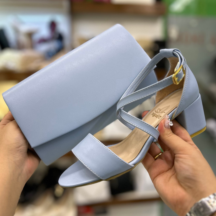 قیمت ست کیف و کفش زنانه آبی آسمانی