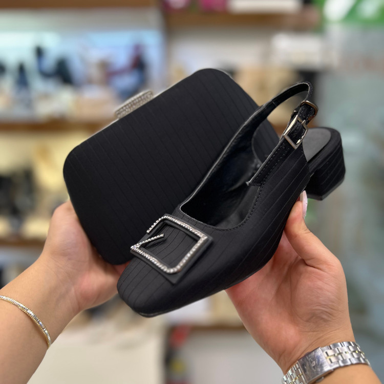 قیمت ست کیف و کفش زنانه مجلسی ساتن خطی