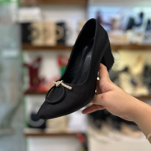 خرید کفش پاشنه دار زنانه مجلسی ساتن موجی