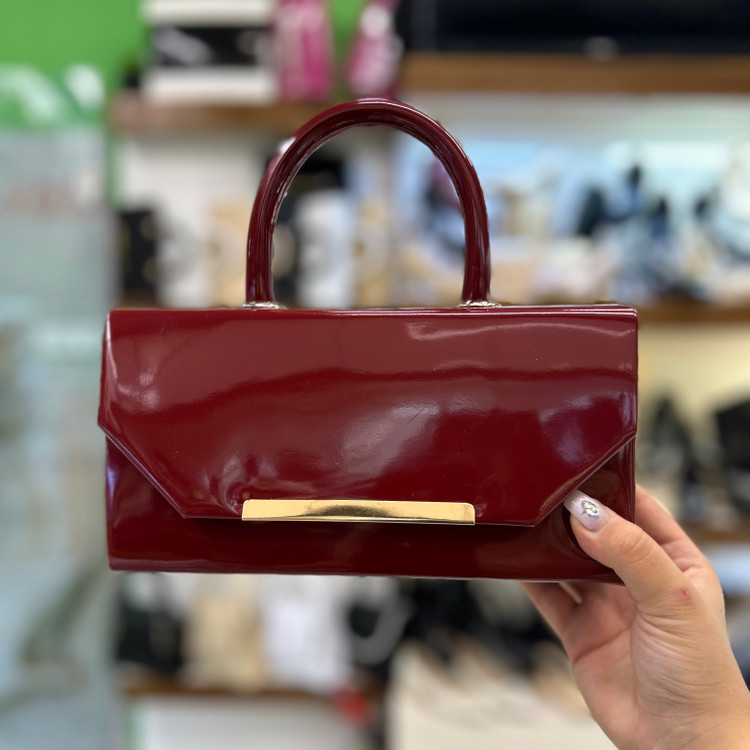 قیمت و عکس کیف زرشکی مجلسی زنانه ورنی چری