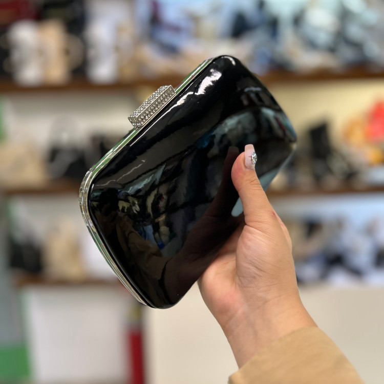 خرید کیف شب مجلسی ورنی دهنه دار