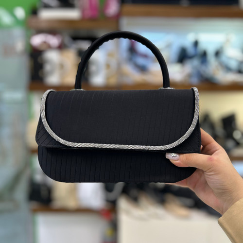 خرید کیف مجلسی زنانه دسته دار ساتن خطی