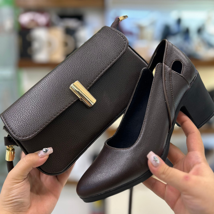 قیمت ست کیف و کفش زنانه قهوه ای