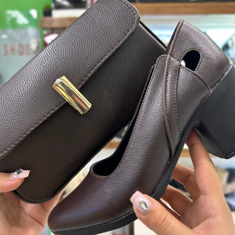 قیمت و خرید ست کیف و کفش زنانه راحتی قهوه ای