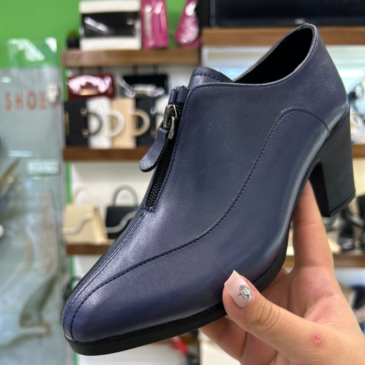 خرید کفش پاشنه پیو سورمه ای