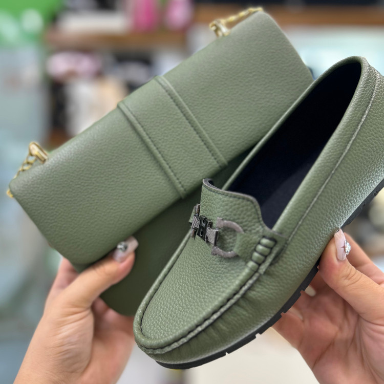 قیمت ست کیف و کفش راحتی زنانه طبی سبز سدری