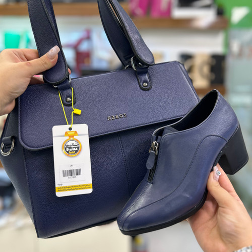 خرید ست کیف و کفش اداری سورمه ای طبی پیو