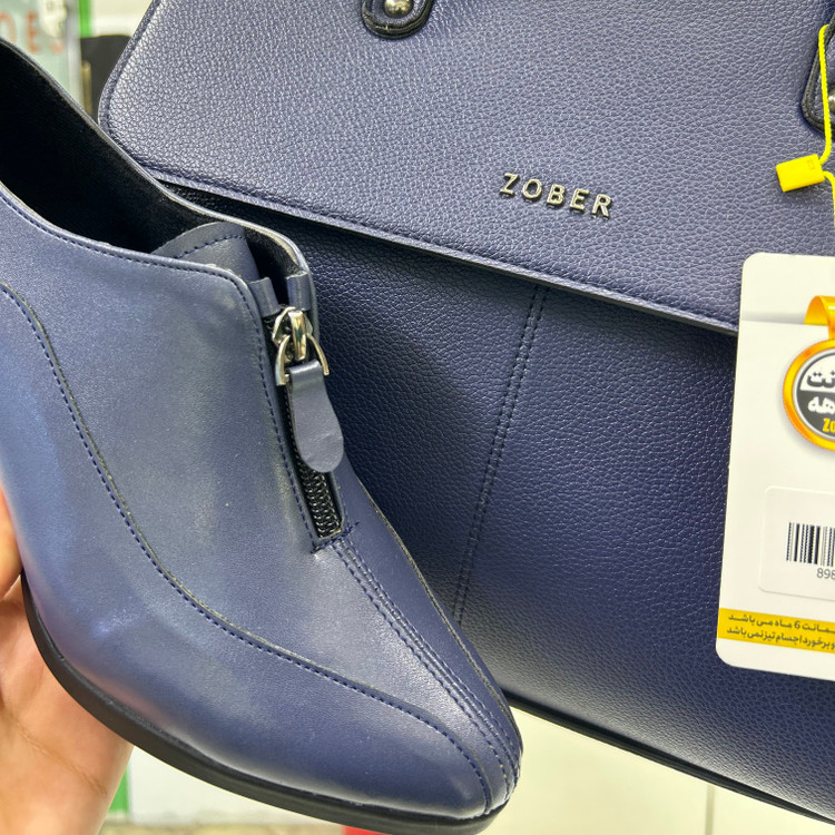 عکس و قیمت ست کیف و کفش زنانه سورمه ای اداری