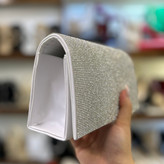 عکس کیف شب فول نگین سفید عروس