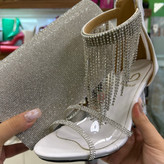 عکس و قیمت ست کیف و کفش مجلسی زنانه سفید