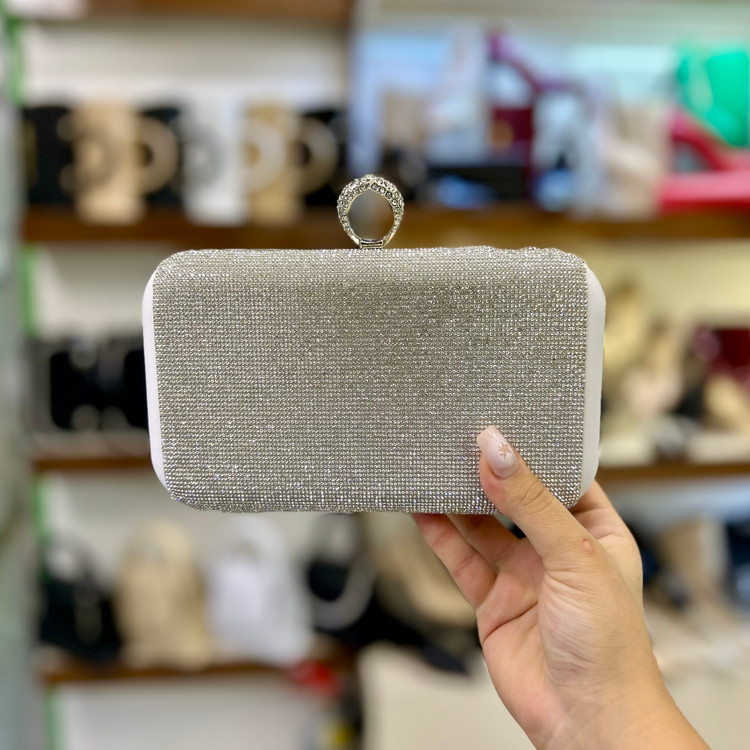 خرید کیف شب دهنه دار فول نگین زنانه انگشتی