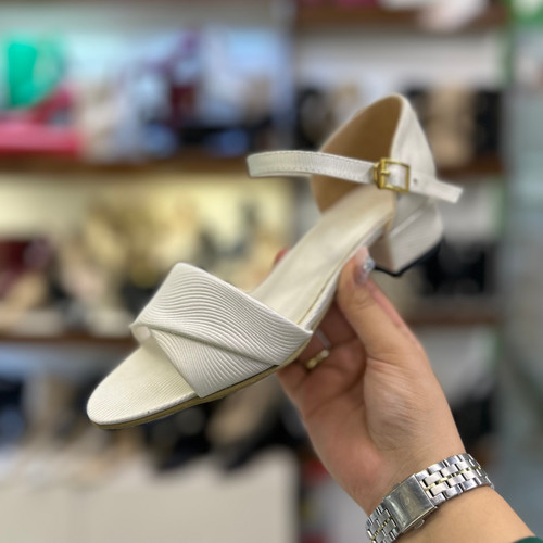 خرید کفش زنانه صندل جلو باز مجلسی عروس سفید