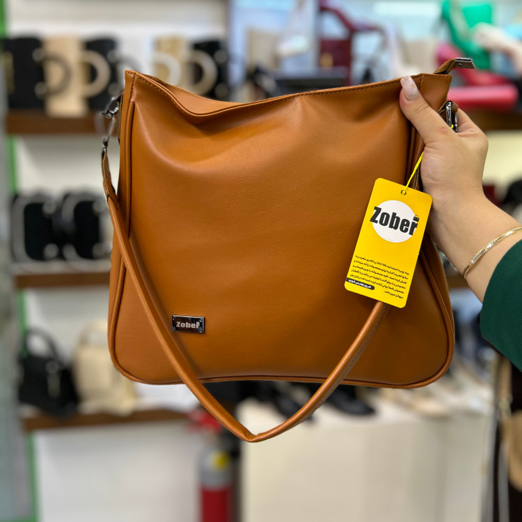 خرید کیف بزرگ دسته دار زنانه شتری برند زوبر
