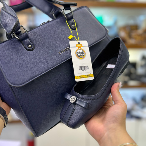 خرید ست کیف و کفش کالج زنانه پاپیونی دیور سورمه ای