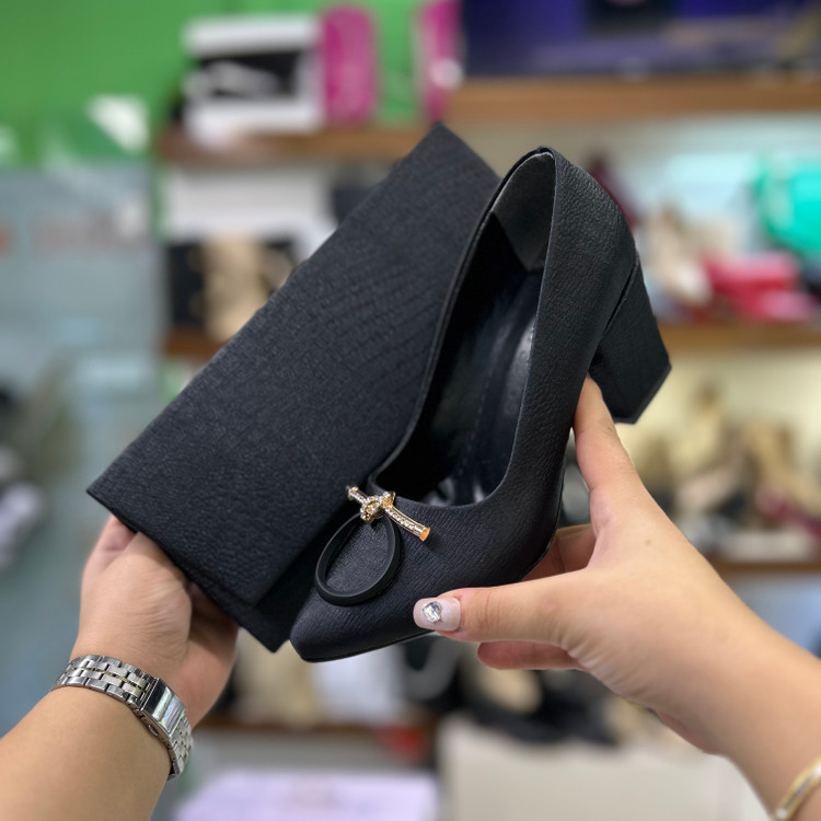 خرید ست کیف و کفش زنانه پاشنه پهن مجلسی ساتن چروک