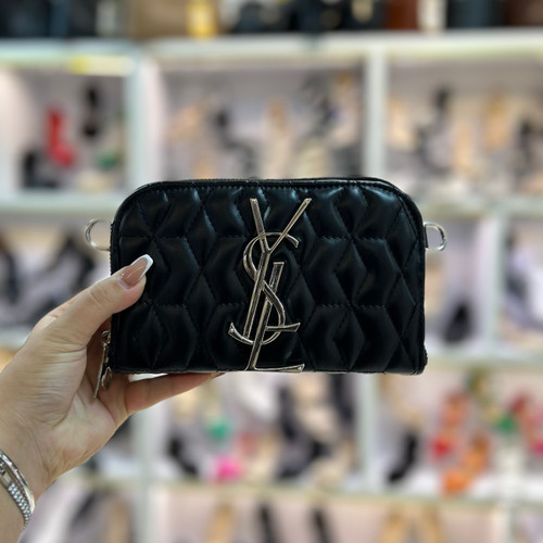 کیف زنانه پاسپورتی دوشی دو زیپ ysl ایو سن لوران کد ۲۴۹۰