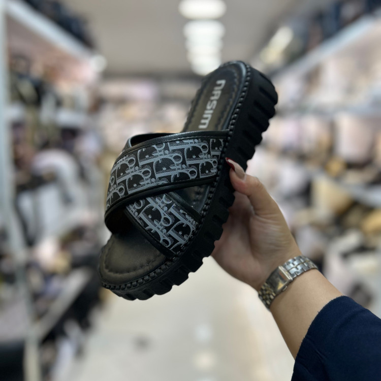 دمپایی صندل لژ دار زنانه ضربدری دیور Dior کد 82 - تصویر ۱